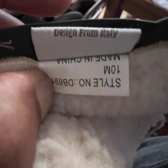 DPN Collection brown fur lined wedge boots shoes 10M - Picture 11 of 14